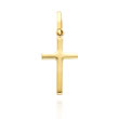 14K Yellow Gold Hollow Polished Plain Cross Charm