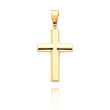 14K Yellow Gold Smooth Medium Cross Pendant