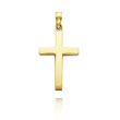 14K Yellow Gold Simple Polished Flat Cross Pendant