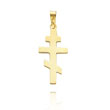 14K Yellow Gold Small Eastern Orthodox Cross Pendant