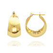 14K Yellow Gold 10.50x15mm Hoops