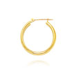 14K Yellow Gold 3.75x15mm Round Tube Hoops