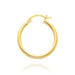 14K Yellow Gold 2.5x25mm Classic Hoops