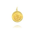 14K Yellow Gold Reversible US Army Saint Christopher Medal