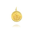 14K Yellow Gold Reversible US Coast Guard Saint Christopher Medal