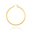 14K Yellow Gold 2x35mm Diamond Cut Round Tube Hoops