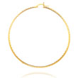 14K Yellow Gold 2x55mm Diamond Cut Round Tube Hoops