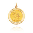 14K Yellow Gold Large Saint Francis Medal