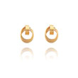 14K Fancy Open Oval Post Earrings