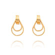 14K Polished & Twisted Geometric Post Earrings