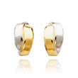 14K Gold Two-Tone Polished Post Earrings