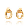 14K Polished & Twisted Fancy Post Earrings