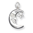 Sterling Silver Moon & Star Pendant