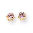 14K Gold 4mm Synthetic Alexandrite  Screwback Earrings