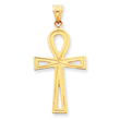 14K Gold Ankh Cross Charm