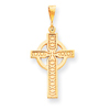 14K Gold Celtic Cross Pendant