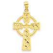 14K Gold  Celtic Cross Pendant