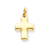 14K Gold  Puffed Cross Charm