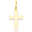 14K Gold  Polished Cross Pendant