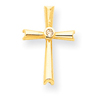 14K Gold  Diamond Cross Pendant