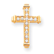 14K Gold Diamond Cross Pendant