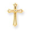 14K Gold  Diamond Cross Pendant