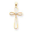 14K Gold  Diamond Cross Pendant