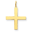 14K Gold  Laser Designed Cross Charm