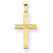 14K Gold Cross Charm