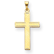 14K Gold  Polished Cross Pendant