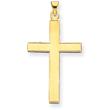 14K Gold  Polished Cross Pendant