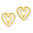 14K Gold Heart Earrings