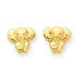 14K Gold Elephant Earrings