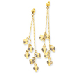 14K Gold Diamond Cut Heart Earrings