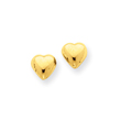 14K Gold Heart Post Earrings