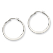 Stainless Steel 34mm Diameter Hoop Earrings